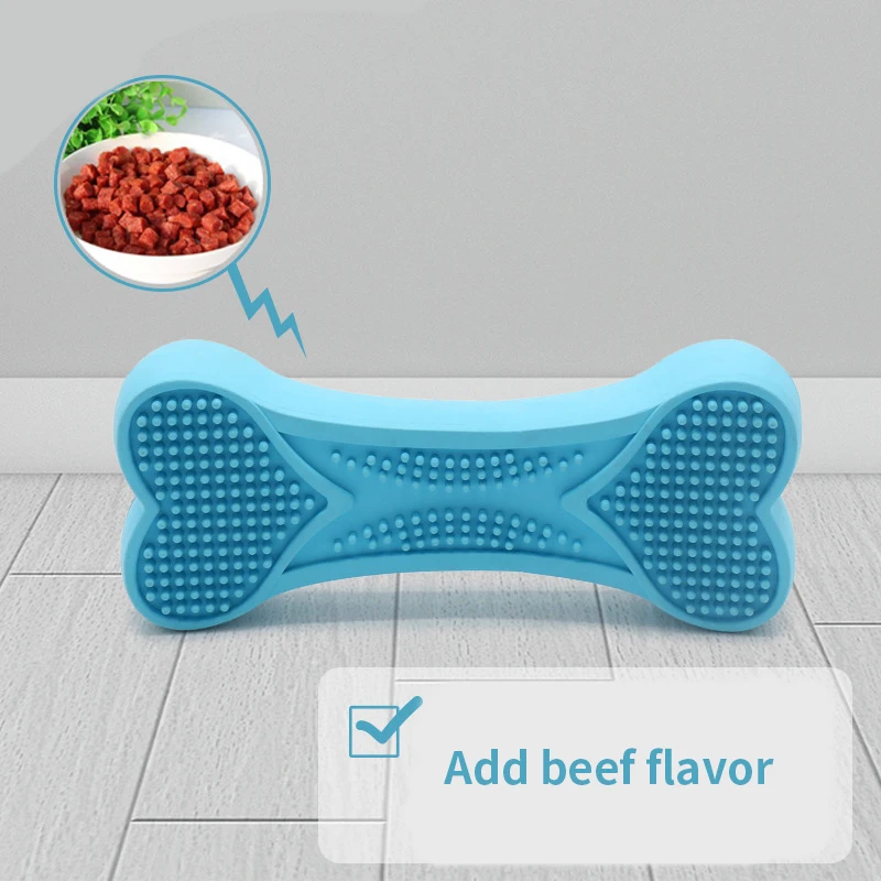 Durable Dog Chew Toy Pet Toothbrush Stick Bone Shape Soft Rubber Tasteless Bite-resistant Tooth Cleaning Massage Pet Products