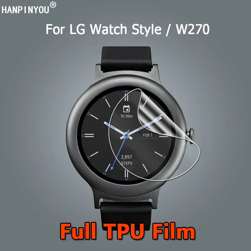 10 Pezzi Per Lg Watch Style / W270 Sport Smart Watch Ultra Clear Slim Soft Tpu Hydrogel Pellicola Salvaschermo-Vetro Non Temperato