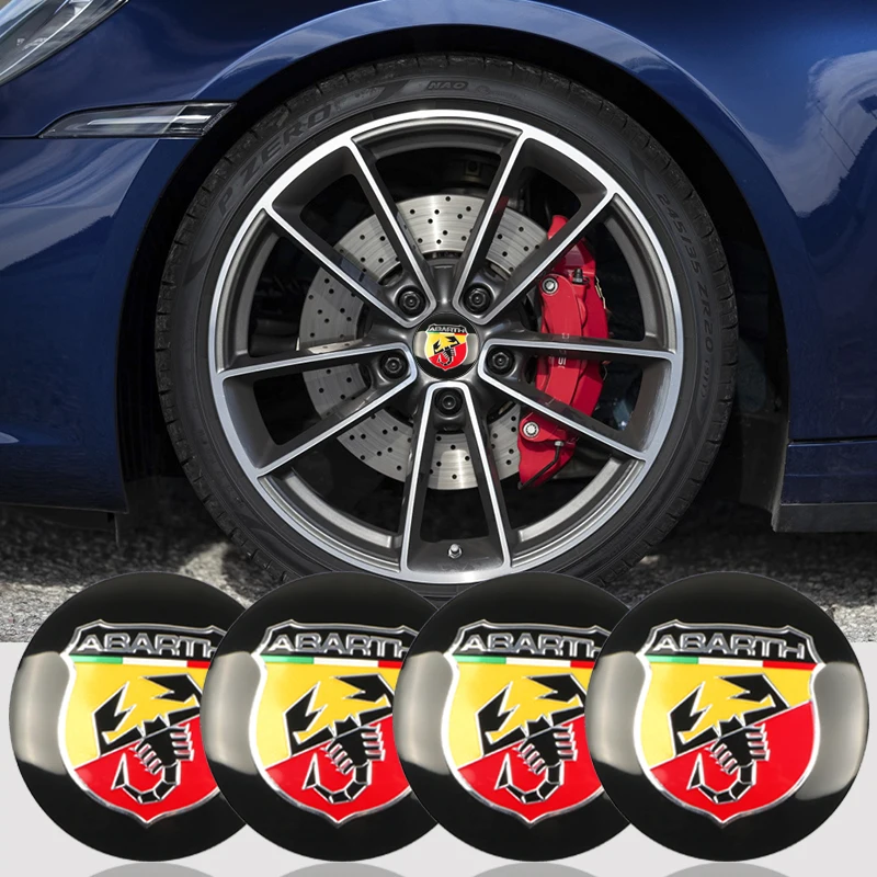 4 шт. 56 мм Скорпион Abarth логотип автомобиля эмблема колеса Центр наклейка ступица