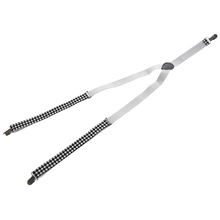 Унисекс белый черный с узором «ромбиками» регулируемые y-образные подтяжки