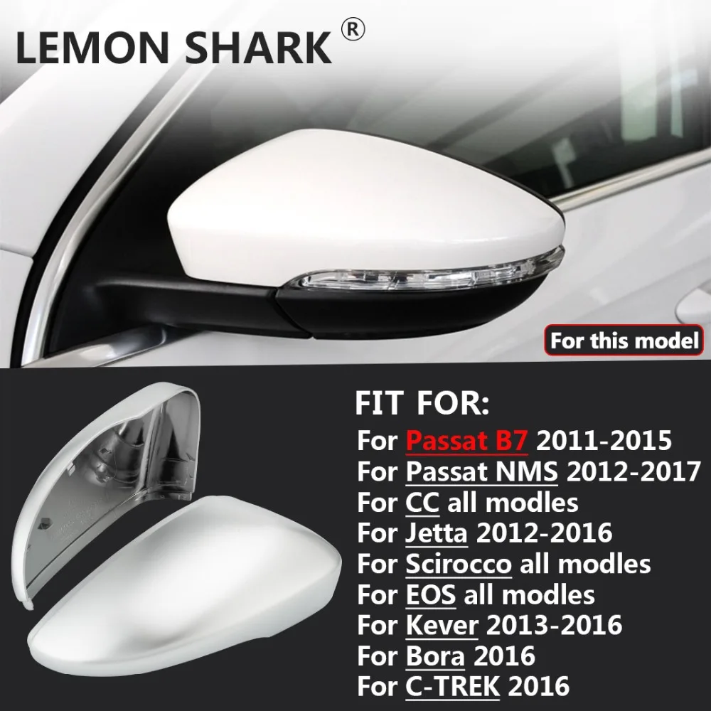 Matt Chrome Mirror Cover Silver Rearview Side Mirror Caps For VW PASSAT B7 CC Jetta MK6 Scirocco EOS Beetle Bora Cap Covers (2)