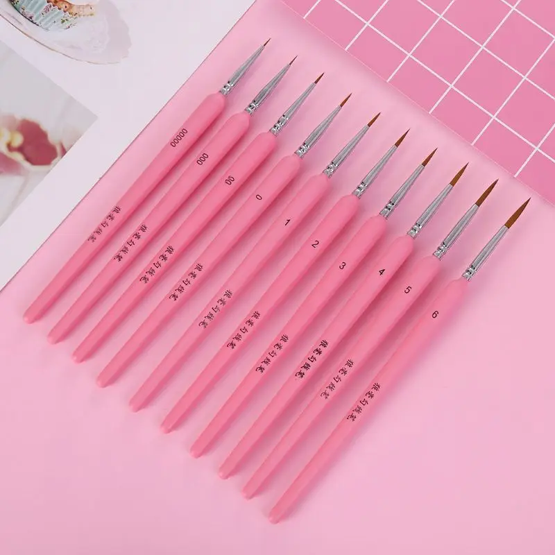 10 шт./компл. Волк волос Ручка Тонкая кисть для рисования, ручка набор художника акварель акрил Краски ing кисть художественные рисовальные принадлежности