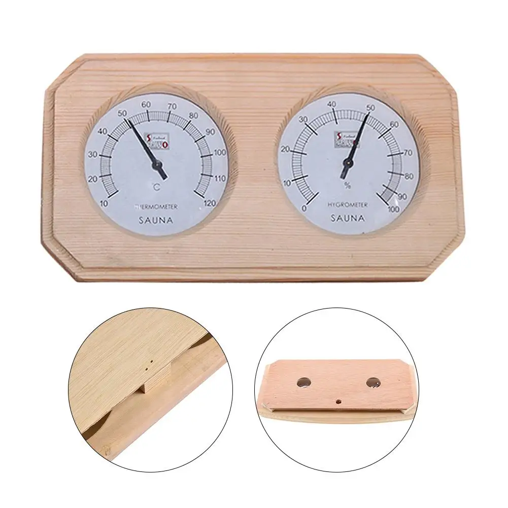 Деревянный термометр гигрометр монитор влажности 2-в-1 монитор для сауны бытовой Бытовые термометры