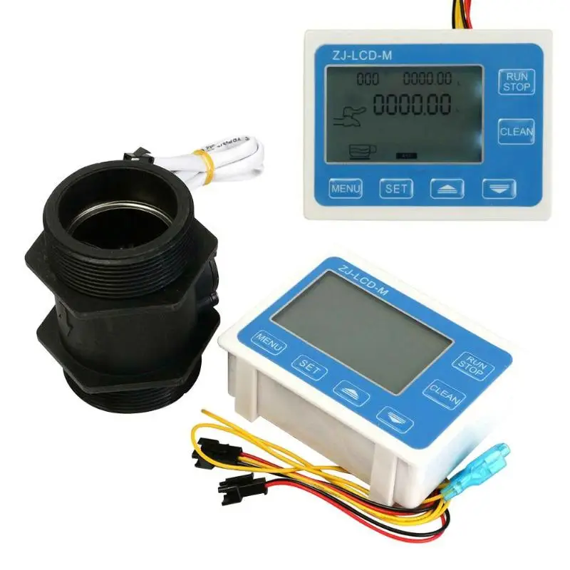 

DN50 Flow Water Sensor Meter+Digital LCD Display Quantitative Control Instrument Energy Saving Environmental Protection