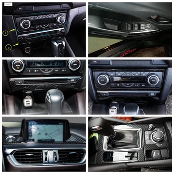 

Lapetus For Mazda 6 2016 2017 GPS Display Decoration / Armrest Window Lift Button / AC Air Conditioning Panel Cover Trim Carbon