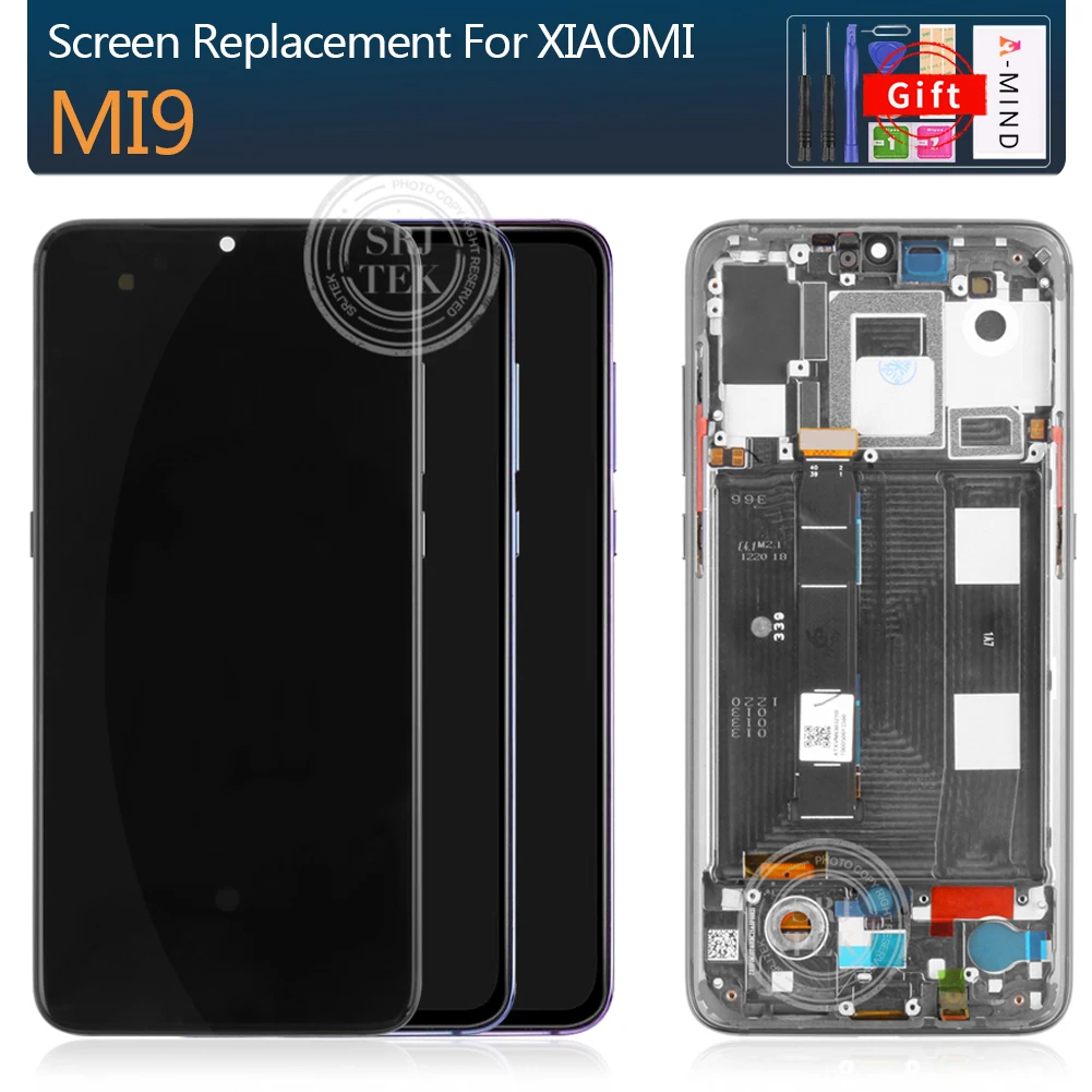 

AMOLED Original LCD For XIAOMI Mi 9 LCD Display Touch Screen with Frame For XIAOMI Mi 9 SE LCD Display Gift glue Tool