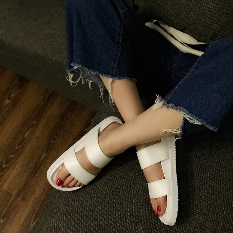 

Summer Korean-style Flat Platform Large Size Student Women's Fashion Fashion Sandals Rome Beach Casual WOMEN'S Slippers