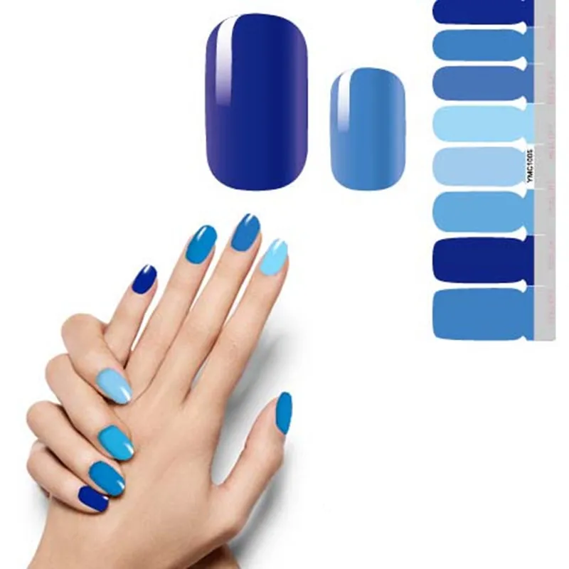 16 советы полное покрытие Обертывания Nail Art Наклейки Лак Sally H самоклеящаяся чистый