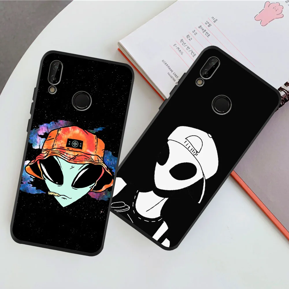 

Cute Cartoon alien space Soft Silicone TPU Case For Huawei P40 Lite Pro P20 Lite Pro P30 Pro Lite P8 P10 Mate 20 Pro Mate 30 Pro