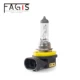 Fagis-bombilla halógena H8 para coche, luces antiniebla blancas de 12V, 35W, 3350K, PGJ19-1, luz UV de cristal de cuarzo, 1 unidad