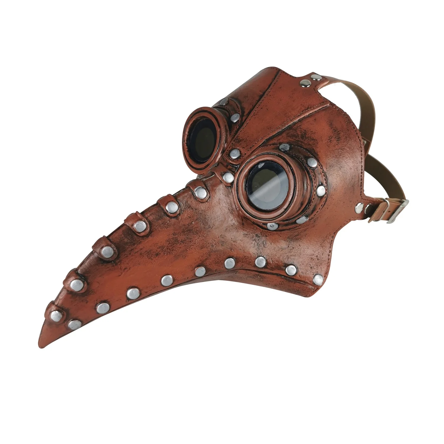 Halloween Plague Doctor Masks PU Leather Medieval Steampunk Mask Face Fashion Bird Beak Mask Halloween Cosplay Prop