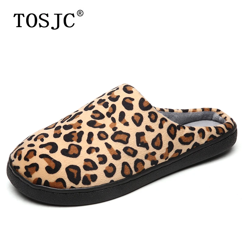Зимние теплые мужские тапочки TOSJC Короткие Плюшевые комнатные туфли унисекс