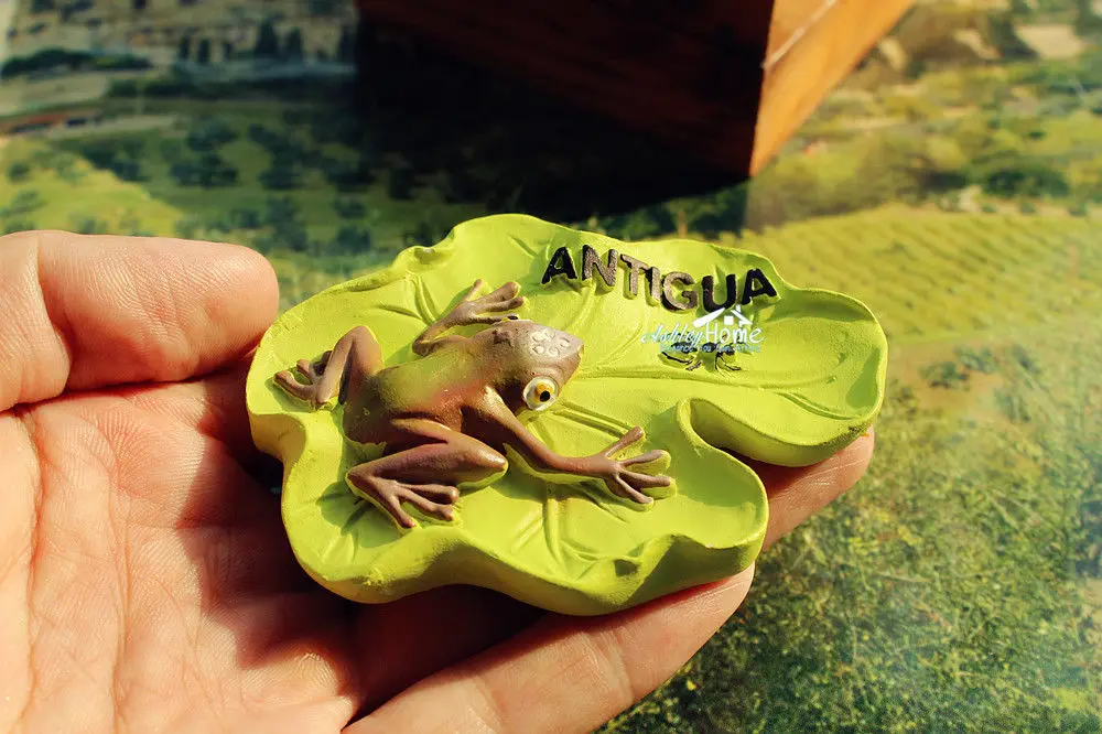 Лягушки и Ant по в виде листка лотоса туристические Путешествия Сувенир 3D смолы