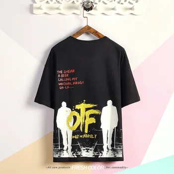 

Summer new women's street letter characters print loose short-sleeved T-shirt 23.65