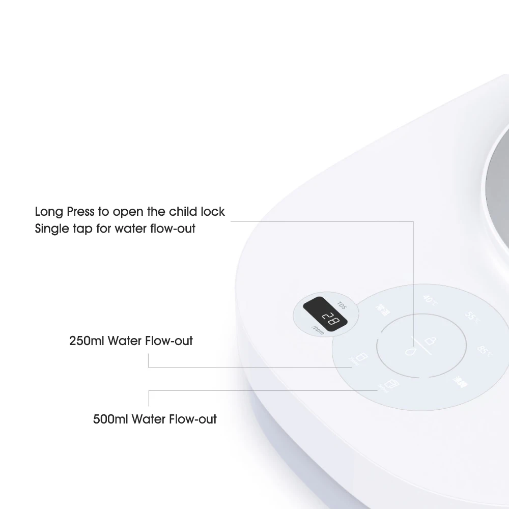 Xiaomi Xiaolang TDS диспенсер для горячей воды, Регулируемый температурный объем, быстрая кипячение, тестер качества воды, HD-JRSSQ01 диспенсер, 220 В