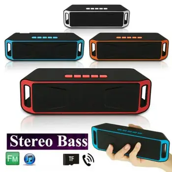 

Outdoor Car Dual Subwoofer Speaker Wireless Stereo Waterproof USB/TF/Aux FM Voice Prompts Call Function