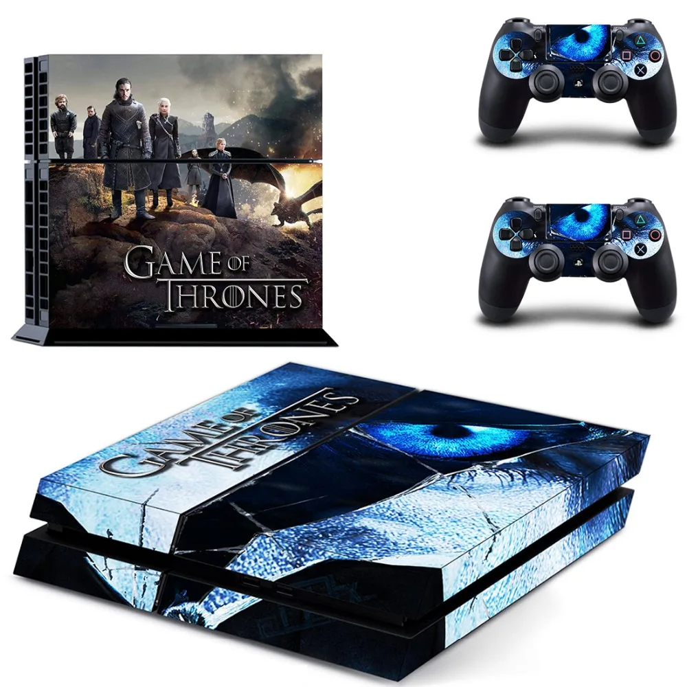Игра престолов PS4 наклейка s Play station 4 кожа PS 4 наклейки Наклейки Обложка для playstation 4 PS4 консоль и контроллер Кожа винил - Цвет: Белый