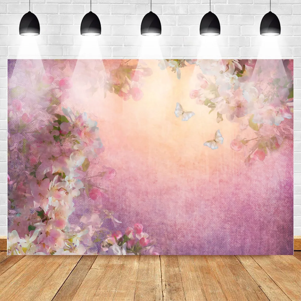 Mocsicka Floral Newborn Baby Birthday Backdrop for Photography Oil Painting Abstract Background Photo Studio Party Banner | Электроника