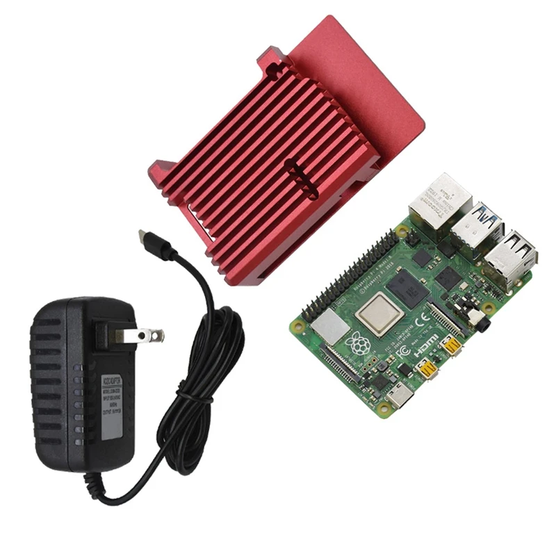 Для Raspberry Pi 4B 4G ram DIY Kit Поддержка 2,4/5,0 GHz wifi Bluetooth 5,0 с алюминиевым ЧПУ сплав защитный красный чехол 5V 3A Po