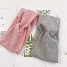 NEW Fashion Women Girls Elastic Hairbands Solid Color Bowknot Headwear Soft Cross Knot Headbands Hair Accessories NEW Fashion Women Girls Elastic Hairbands Solid Color Bowknot Headwear Soft Cross Knot Headbands Hair Accessories