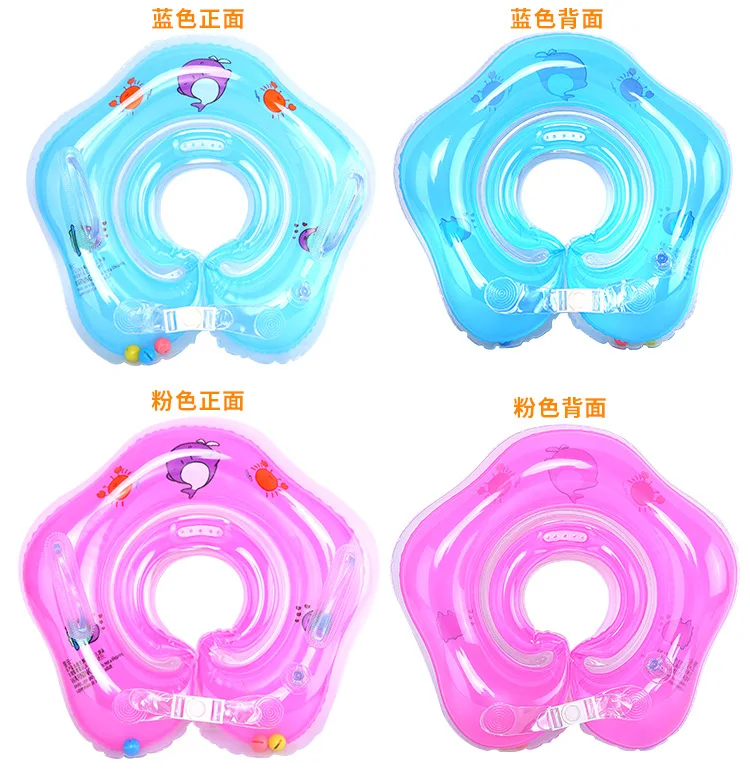 Swimming Baby Accessories Neck Ring Tube Safety Infant Float Circle for Bathing Inflatable Flamingo Inflatable Water Dropship