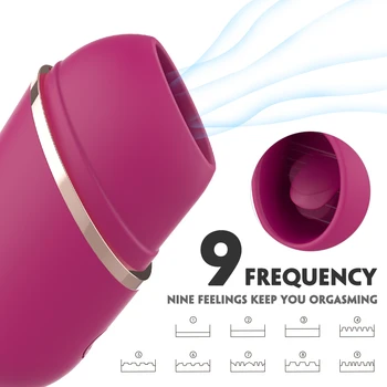 New TechnologyClit Vibrator Clitoral Sucking Tongue Licking Clitoris Stimulation Mini Toy 9 Powerful Vibration Modes Sex Toys 6