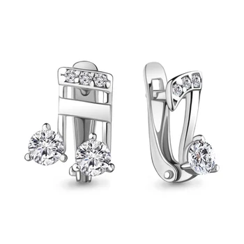 

AQUAMARINE earrings with cubic zirconia, silver 925