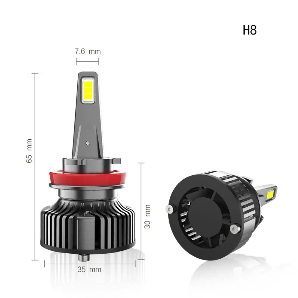 12-24V H4 H7 H8 H9 H11 Автомобильный светодиодный фары для авто яркий Автомобильный свет 80 Вт 8000 люмен для автомобильных фар автомобиля аксессуары