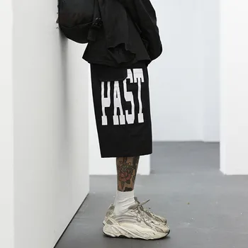 

Fashion Ins Short Pants For Men Tide Brand Hip Hop Japanese Style Cargo Shorts Male Retro Rock Streetwear Green Black Shorts Men