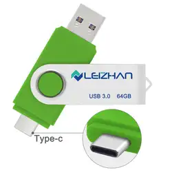 LEIZHAN Тип C USB флэш-накопитель Рамочка для фотографии USB 3,0 для samsung S10/S9/S8/huawei P30/P20/P9/Xiaomi 6 Флешка USB C карта памяти