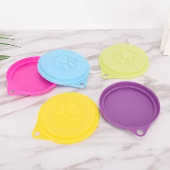 

New 88mm Pet Food Can Cover Lid Dog Cat Pet Tin Plastic Reusable Storage Cap Top 5 Colors
