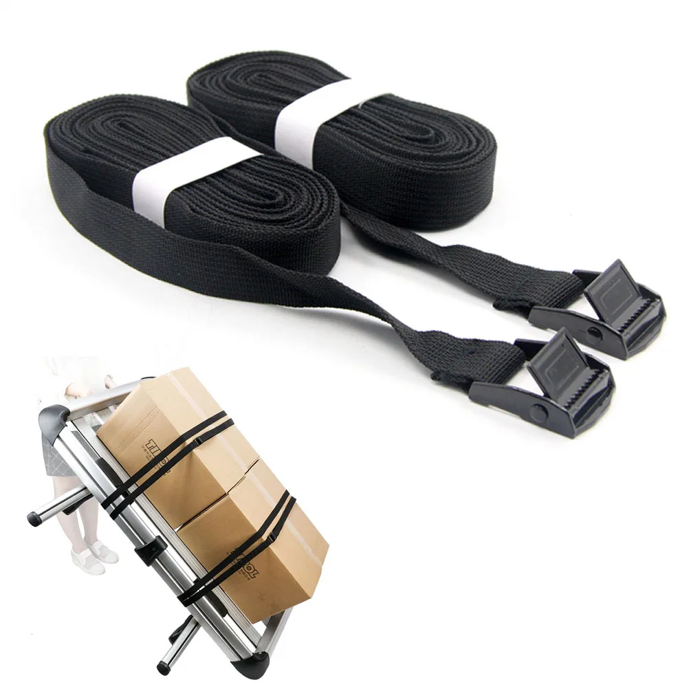 2 PCS Tie Down Strap Cargo Ratchet Lashing Belt with Buckle Lock for Kayak Boat 