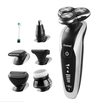 

Electric Beard Shaver Razor Face Shaving Men Moustache Trimmer 3D Floating Rotary Haircut Grooming Kit Shave Head Hair Clipper