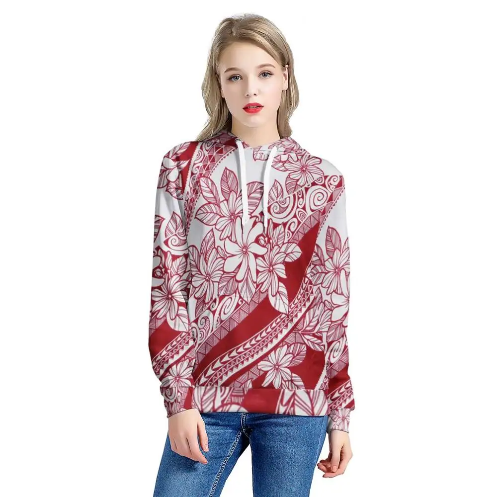 

Оптовая продажа, полинезийская традиционная толстовка, производители одежды на заказ, модные женские толстовки с принтом и карманами