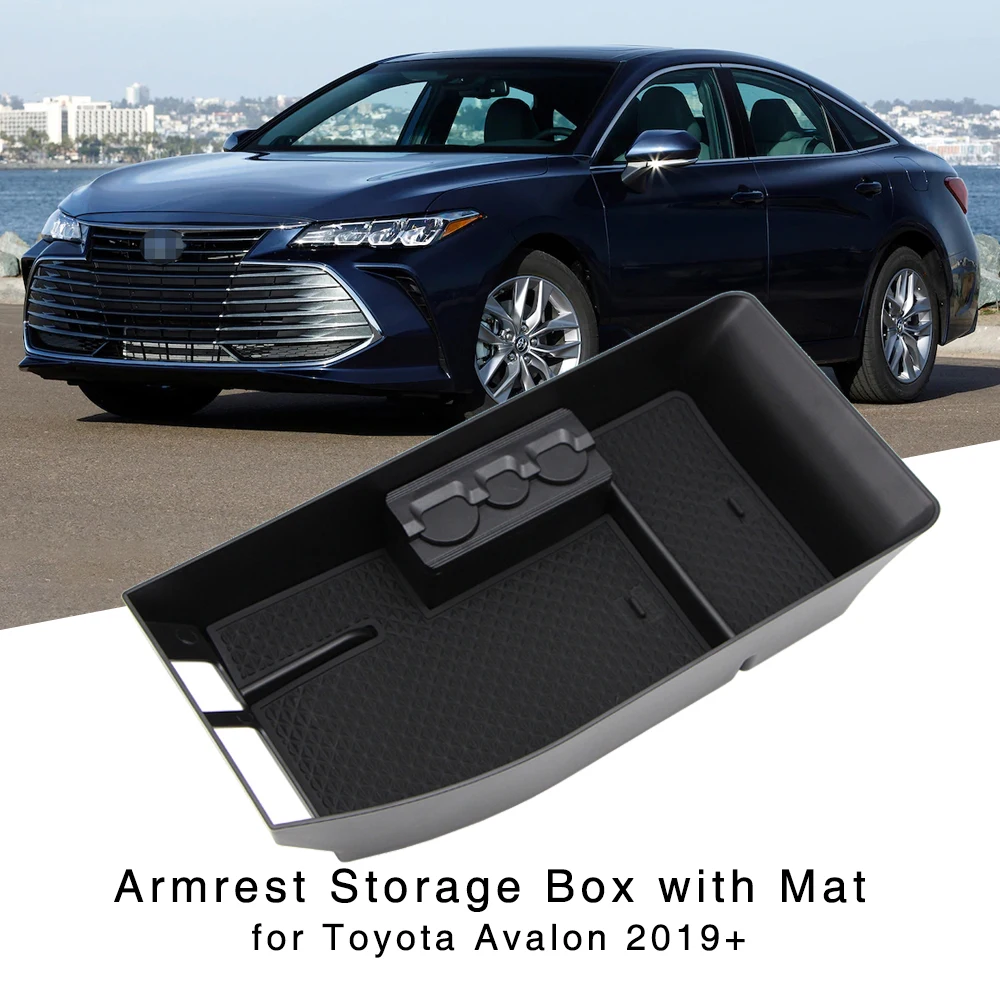 

Armrest Storage Box Holder for Toyota Avalon 2019 2020 Central Console Glove Tray Interior Organizer with Mat