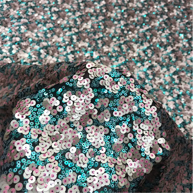 

Lace123 1yard High Quality Modern Fashion Net Yarn Sequins Fabrics For Women's Dress Evening Dress Sequins Embroidery Fabrics