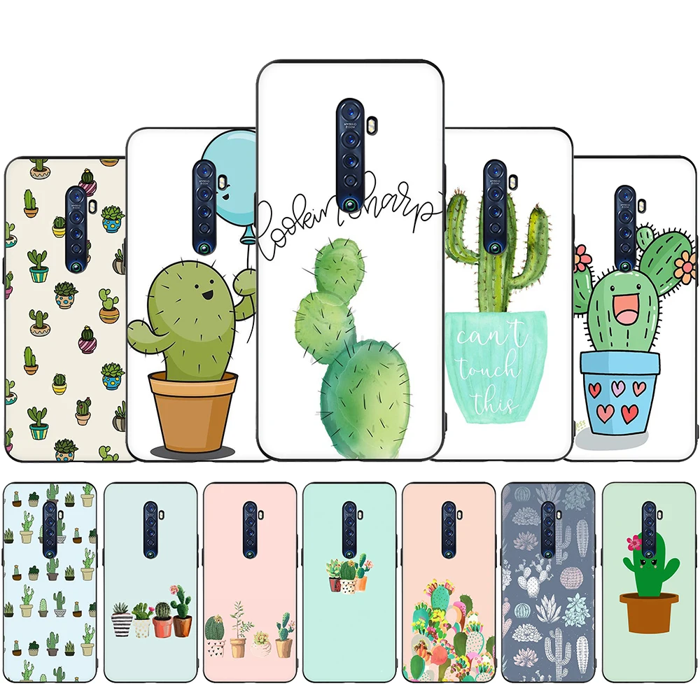 Модные комплекты одежды в полоску чехол для телефона форме кактуса OPPO K5 A5 A9 Рено Z