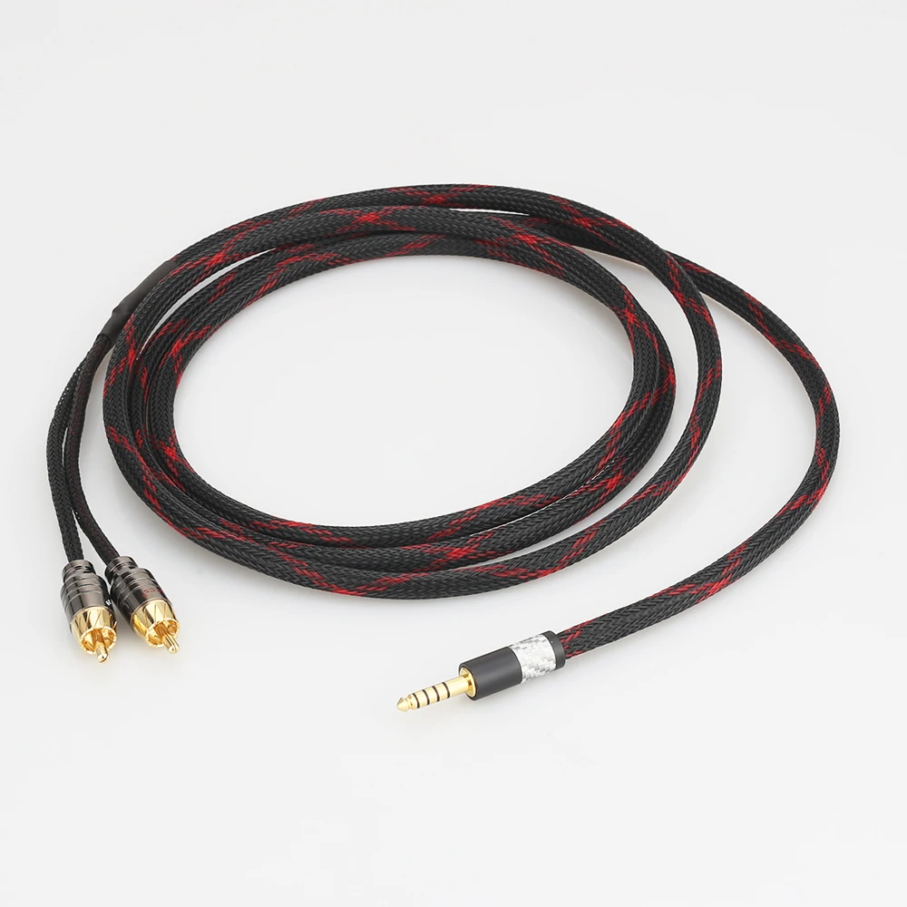 Audiocrast высокое качество 4,4 мм 5-полюсный мужской сбалансированный до 2RCA Модернизированный кабель для pha2a wm1a 1z zx300a