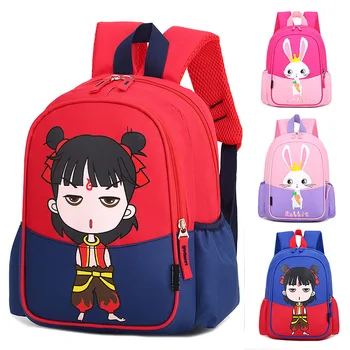 

Girls Boys Kids New Shoulder Bags Lovely Animal Rabbit Schoolbags 1-5 Year Old Children Nezha School Bags Kindergarten Backpacks