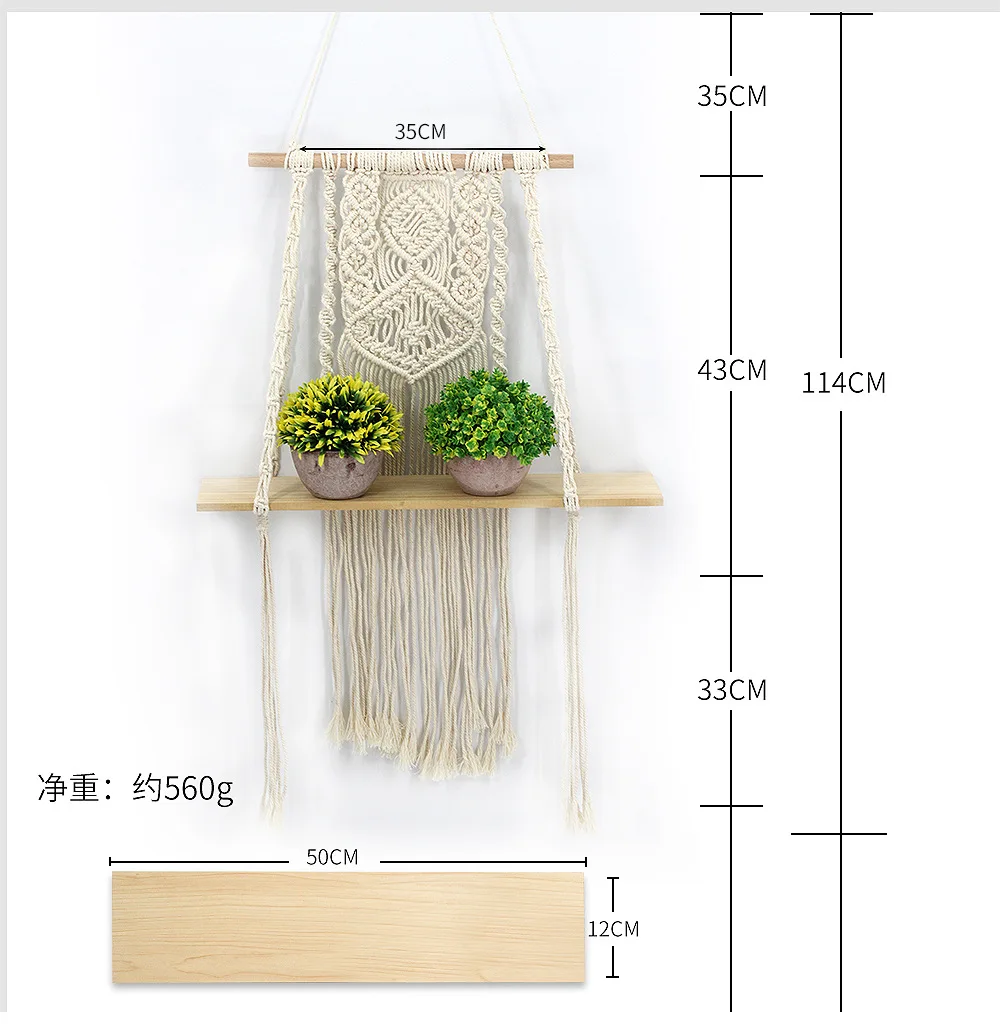 Макраме настенные подвесные с деревянной доски стойки тканые настенные подвесные, настенные гобелены, бохо настенные подвесные макраме подвесная полка скандинавские