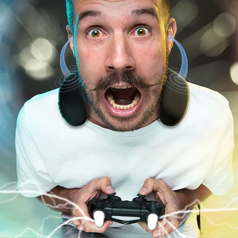Neck-mounted Speaker Wireless With Bass FM Radio SD Card Slot Microphone For Sports Games | Электроника