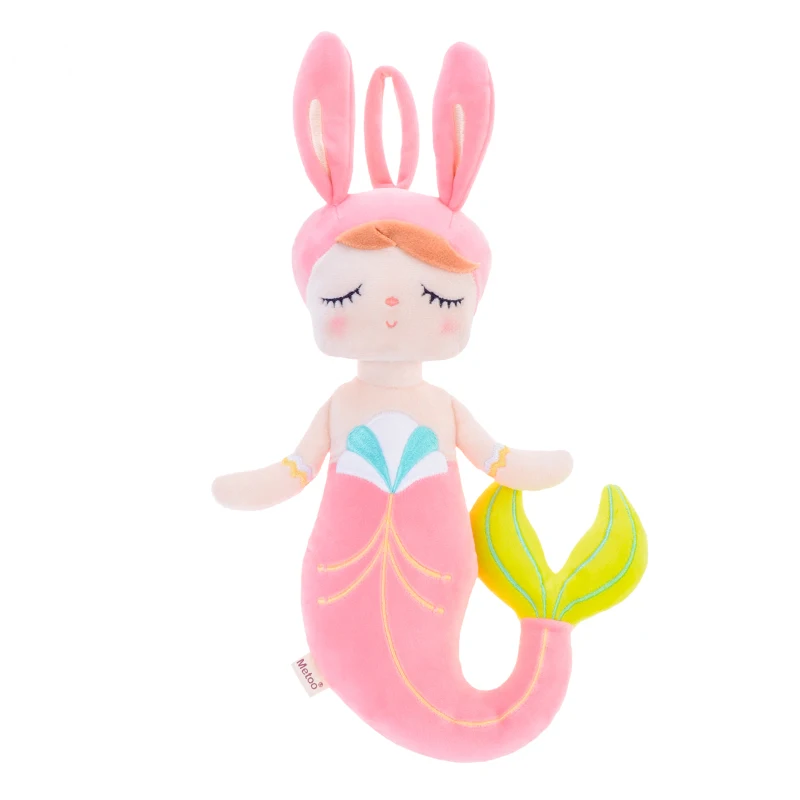 Metoo Плюшевые игрушки Анжела куклы мягкие игрушки девочка носить подарок игрушки Дети мультипликационный кролик в стиле кавай - Цвет: Mermaid - Pink