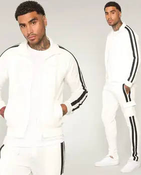 

New 2020 Autumn Winter Men's Sweatsuit Sets 2 Piece Zipper Jacket Track Suit Pants Casual Tracksuit Men Sportswear Set Clothes