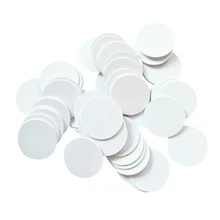 Pièces de monnaie NTAG215 NFC PVC, 100 pièces/lot, étiquettes disponibles pour téléphones, Tag 215