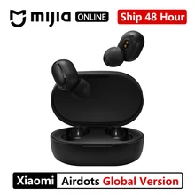 Global Xiaomi Redmi Airdots Tws Bluetooth 5.0 Earphone Stereo Nirkabel Pembatalan Kebisingan dengan MIC Handsfree Earbud Ai Control(China)