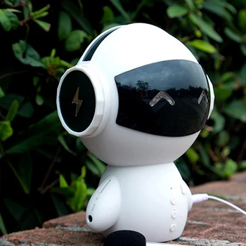 

HOT Portable Speaker Cartoon Robot Mini Bluetooth Speaker Bluetooth Wireless Speakers Receiver Speaker Stereo Music Play Video