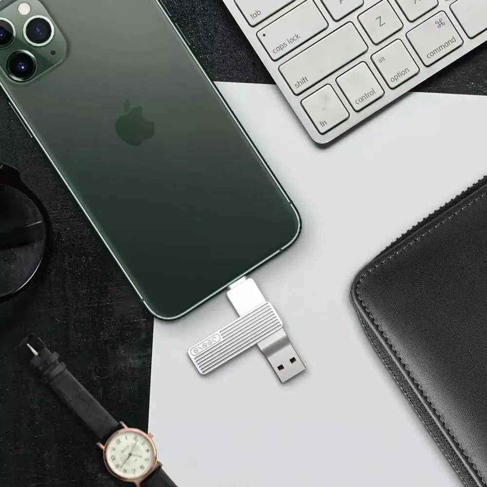 Youpin Jesis 2 в 1 U диск USB 3 Type C Apple MFi 32G 64G 128G флэш накопитель вращение на 360 ° памяти