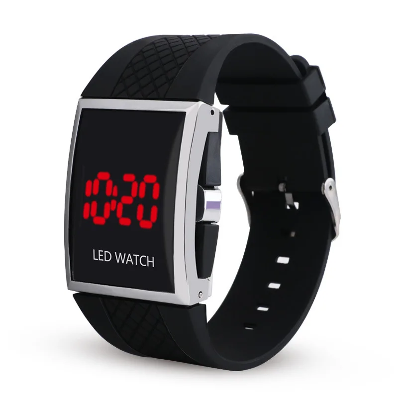 

Hot summer LED watch fashion watch LED by glue watch men's electronic watch