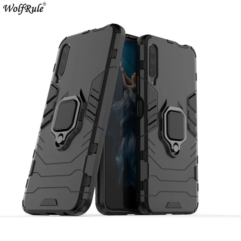 Чехол для Huawei Y9S Бампер кольцевой держатель защитная броня жесткая задняя крышка