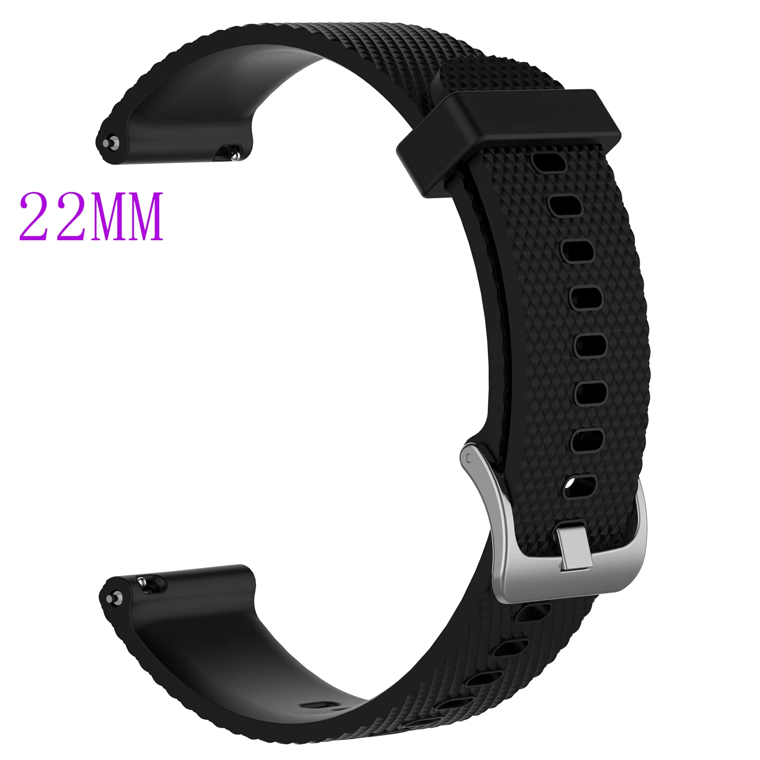 Мягкий силиконовый чехол с ремешком для samsung GalaxyHuami Amazfit Bip Youth умные наручные часы-браслет для смарт-браслета Amazfit Bip ремешок для часов 20/22 мм ремешок - Цвет: Черный